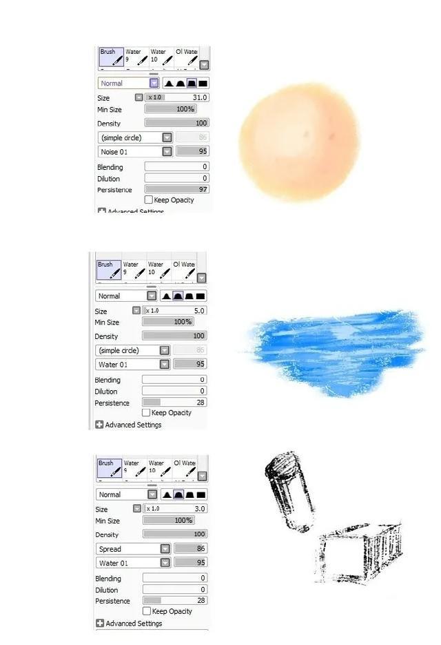 「CG原画插画教程」SAI超常用的笔刷设置与参考