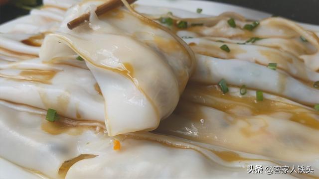 广东有名的早餐：猪肠粉家常做法，嫩滑馅香，一周吃5次也不腻