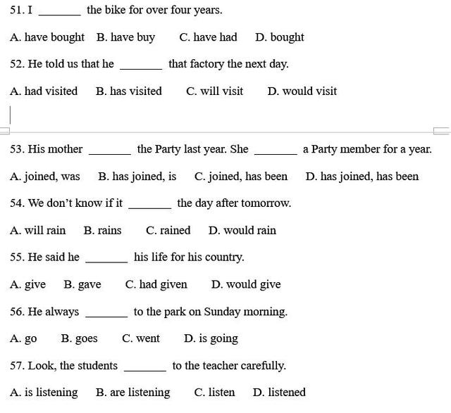 图片[4]-这100道英语单项选择包含所有语法点、重难点，初中三年都在考-笑傲英语网