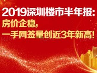 2019深圳楼市半年报：房价企稳，一手网签量创近3年新高