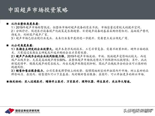 医疗器械行业深度报告：118页深度解析超声产业链