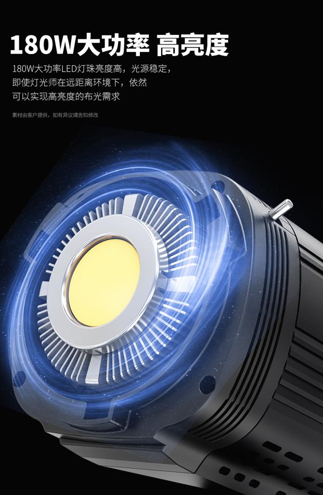 圖立方SK180W攝影燈常亮補光拍攝打光燈美顏淘寶服裝直播燈太陽燈