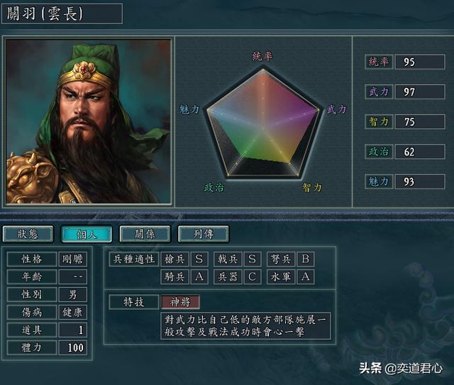 三国志11神将关二爷，在另一个时空移植了吕蒙的绝学