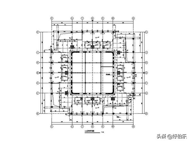 280m框筒金融大厦建筑结构图(桁架式楼板)