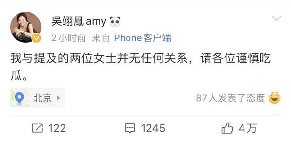 王思聪暗讽潘玮柏娇妻，吴翊凤发声辟谣，真正Amy姐另有其人？