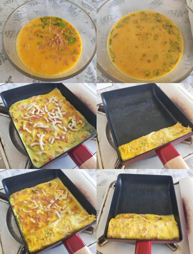 10分钟就搞定的火腿奶酪厚蛋烧，早餐不用愁，比水煮蛋还要好吃