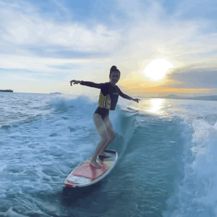 大好|Angelababy冲浪秀大好身材新 还有什么是不会的呀