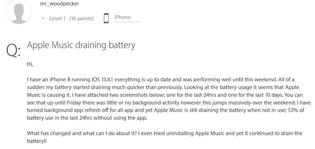 苹果承认Apple Music耗电严重！你选择删软件还是恢复出厂设置？