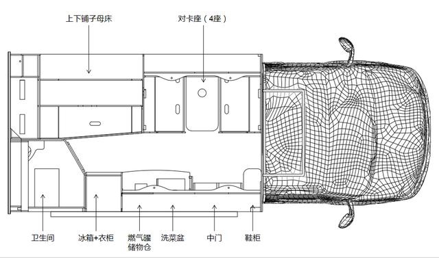 凤凰依维柯房车定制版 子母床+大空间 布局贴心