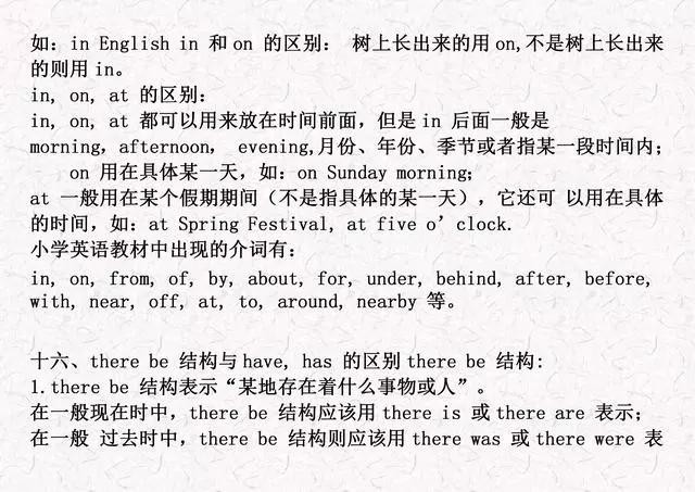 小学英语1-6年级期末复习，牢记这21条重点语法知识点