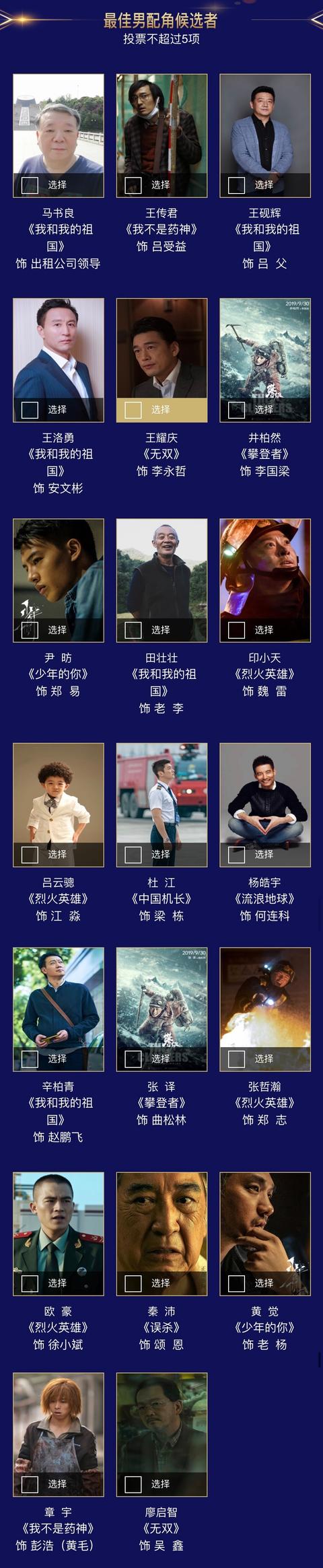 名单|百花奖候选名单出炉 你希望得谁是影帝谁是影后?