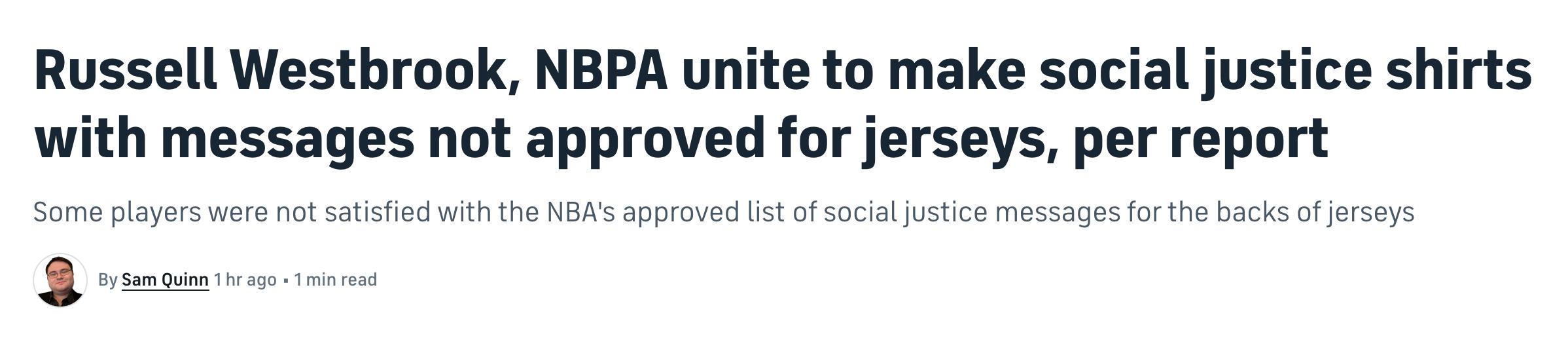 再有積極舉動！美媒曝NBPA與威少合作，新平權運動衫即將出爐！-黑特籃球-NBA新聞影音圖片分享社區
