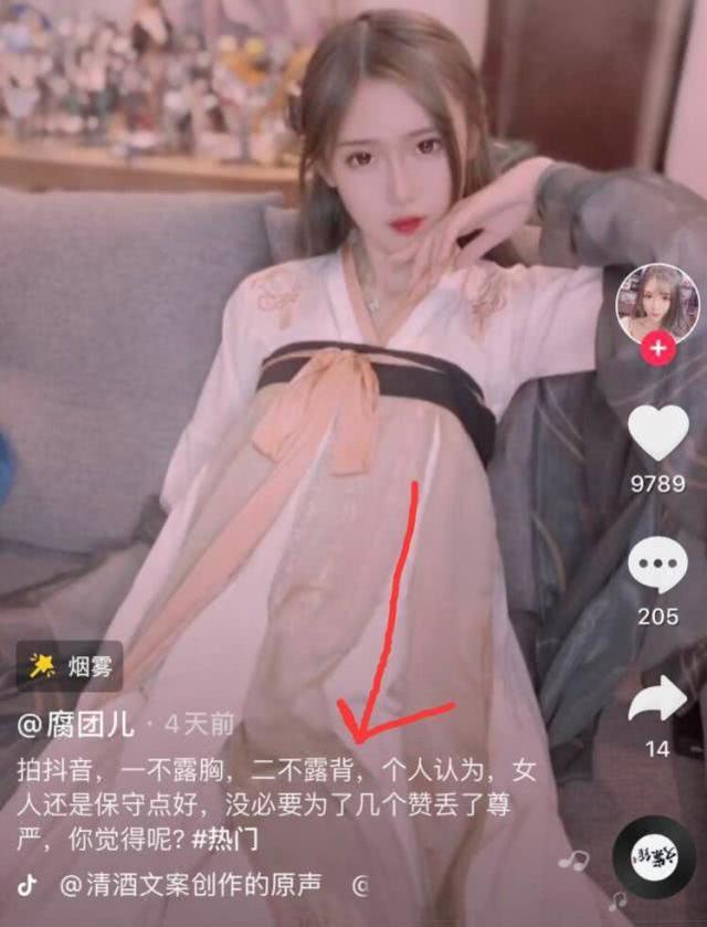 腐团儿发文称，女孩不要为了钱露骨，网友拿出露骨视频打她脸