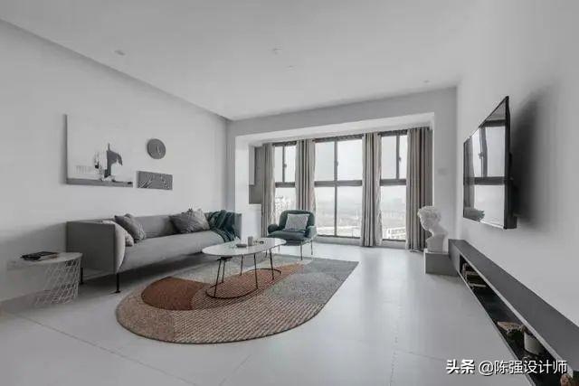 116平简约三居室，用灰色来打造轻松感，舒适自然超大空间！