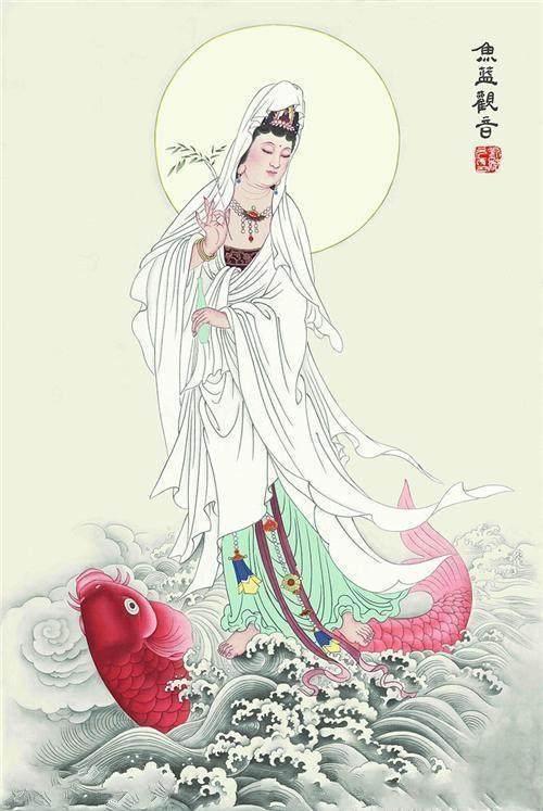 唐僧师徒通天河遇鲤鱼精 观音菩萨不着衣妆前往