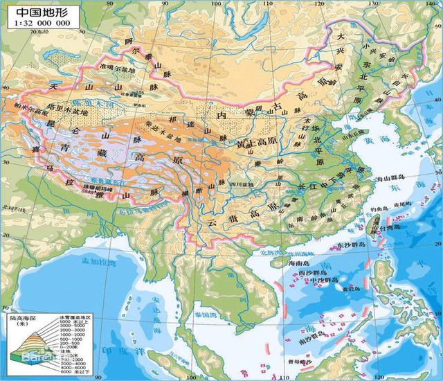 中国四大地理区域的地形特点