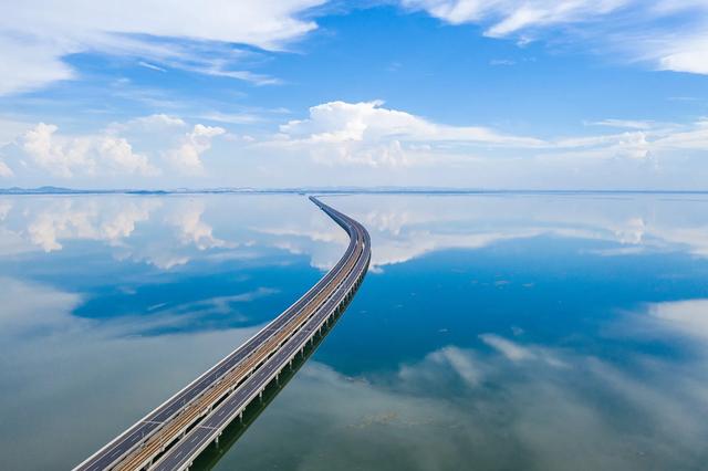 之镜|南京天空之镜石臼湖 这才是碧水共长天一色