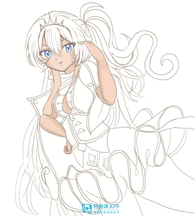 动漫 简笔画 卡通 漫画 手绘 头像 线稿 640_710 gif 动态图 动图