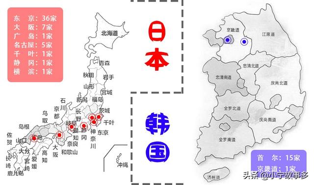 2019年世界500强企业总部所在地（日韩篇）