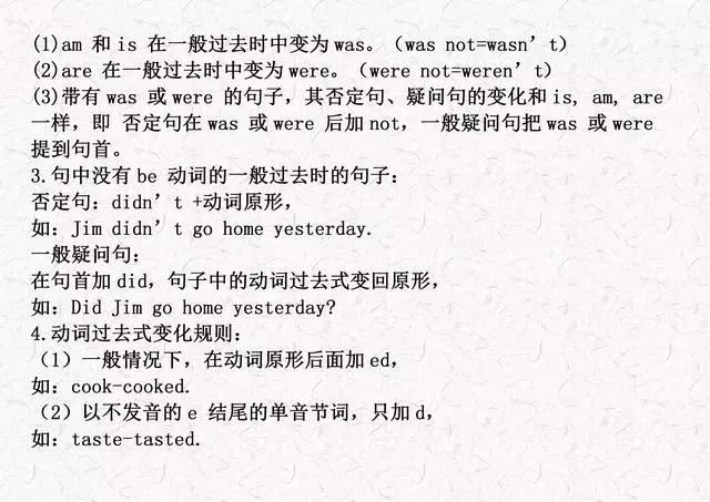 小学英语1-6年级期末复习，牢记这21条重点语法知识点
