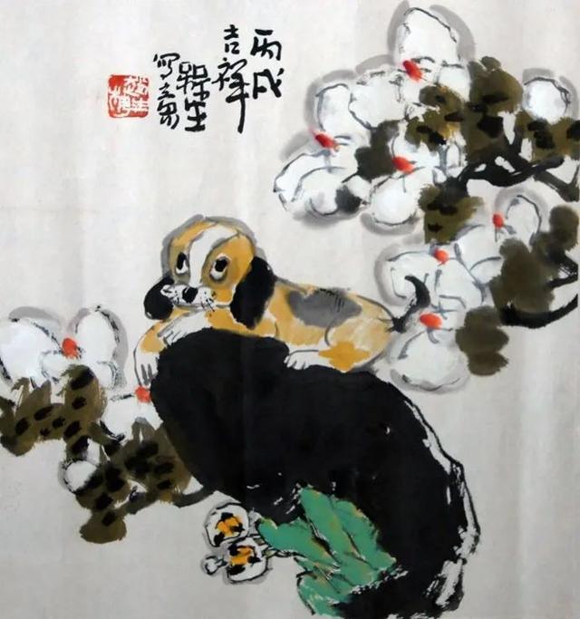 他的画引人遐想，味在笔墨之外