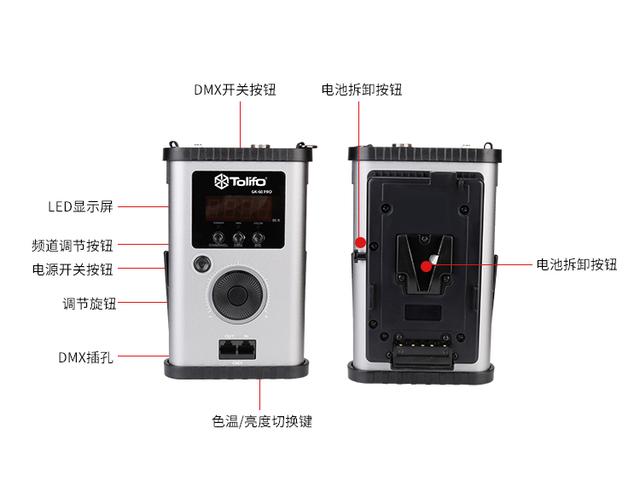 led貼片燈攝影燈 攝像燈外拍燈影視燈電影燈演播燈燈孔分離背掛式