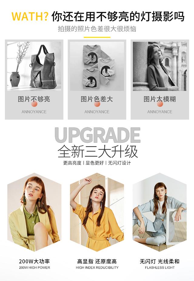 led補(bǔ)光燈常亮攝影燈視頻錄制打光燈拍照美顏燈主播直播間太陽燈