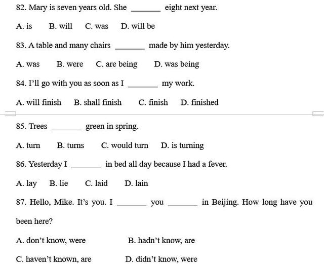图片[8]-这100道英语单项选择包含所有语法点、重难点，初中三年都在考-笑傲英语网