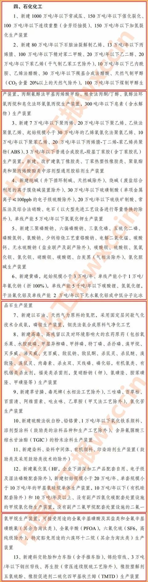 定了！化工产业面临这些调整：国家鼓励17大类，限制13大类，淘汰10大类