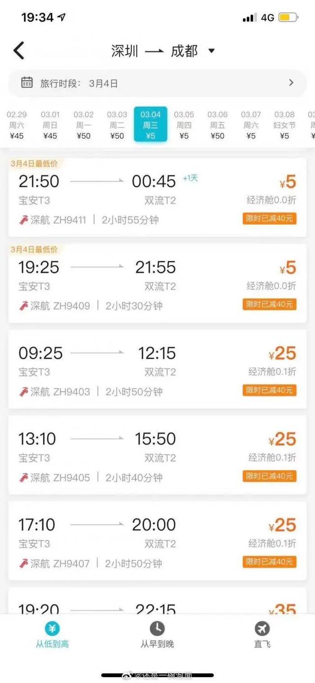 机票卖出“白菜价”：深圳到成都机票仅5元！航空业积极自救，好日子何时才能回来？