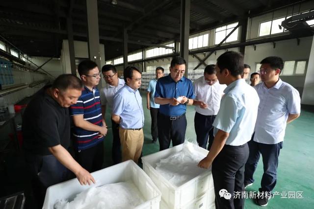 省工信厅新材料产业处处长魏斌一行到济南新材料产业园区调研