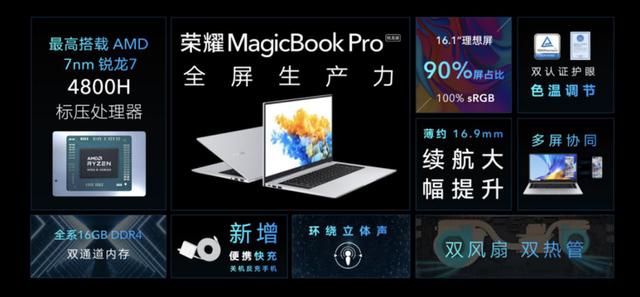 高质价比A+生产力 荣耀MagicBook锐龙版3999元起