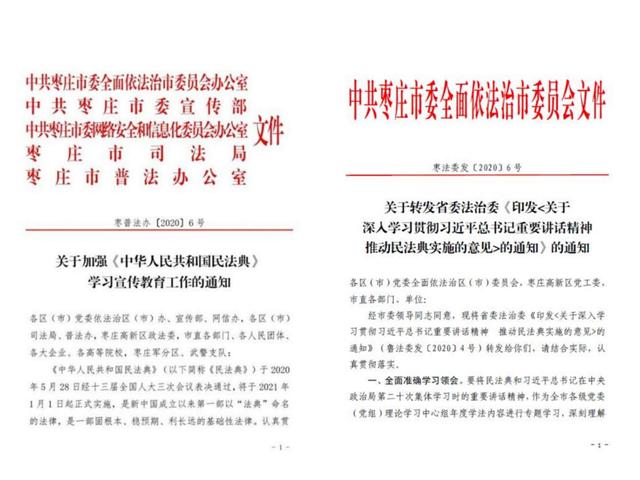 【民法典宣传月】枣庄市多措并举开展《民法典》宣传