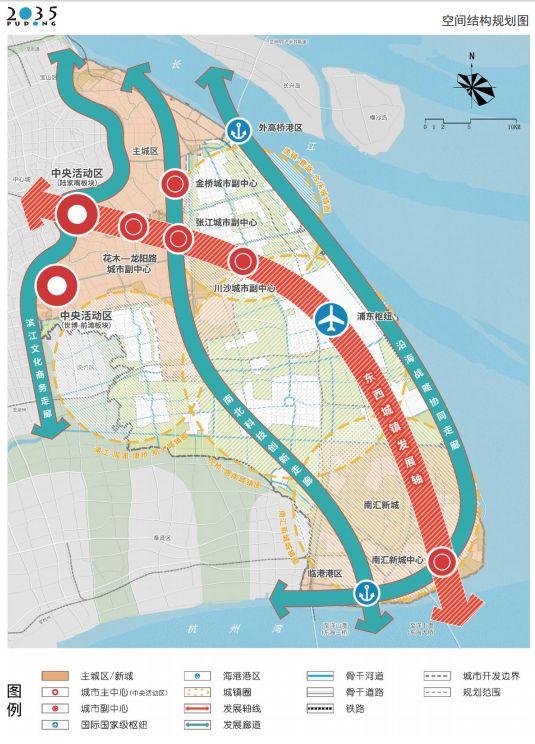 根据上海市政府的批复, 浦东要加快建设交通枢纽,新增铁路上海东站