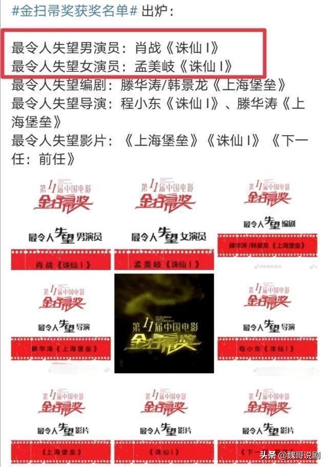 肖战被评为金扫帚最令人失望男演员，程青松点评肖战：用力过猛