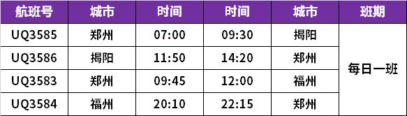 乌鲁木齐航空计划于7月10日开通郑州=揭阳/福州航线