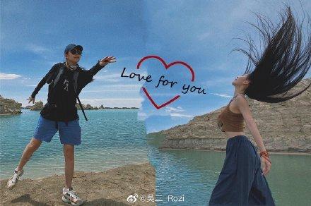 杨丽萍徒弟和爱人蜜月旅行，甜蜜互拍撒糖，水月甜蜜表白：你最棒