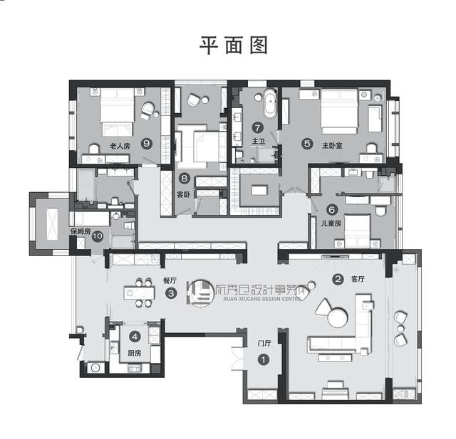 凯旋门 350㎡ 大平层 | 论经典，当数灰色