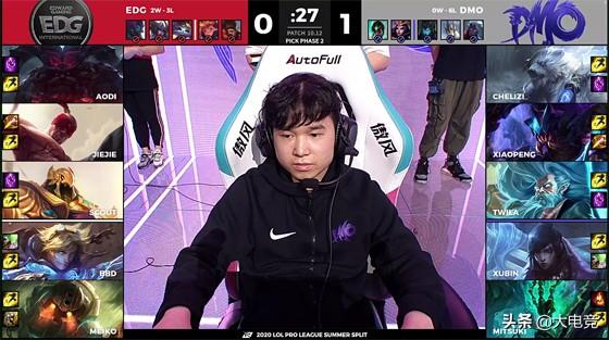 LOL-LPL：xubin厄斐琉斯输出爆炸，DMO2-0爆冷掀翻EDG