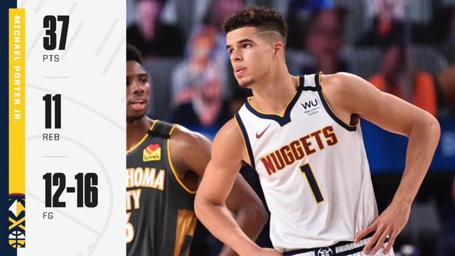 小Porter單場狂轟37+12，數據比肩安東尼，Porter：Jokic正在學會和我搭檔！（影）-黑特籃球-NBA新聞影音圖片分享社區