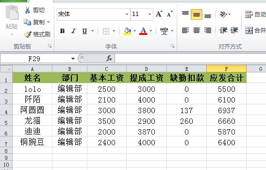 工资条 最简单的做法