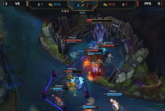 「战报」V5 3-1 FPX：上单卢锡安出色发挥 V5战胜FPX晋级季后赛