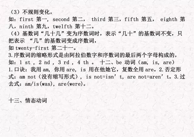小学英语1-6年级期末复习，牢记这21条重点语法知识点