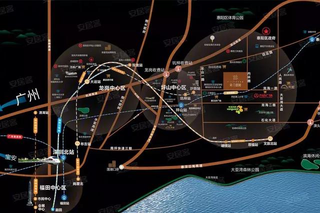 惠州临深「新力睿园」临深1.5公里，深圳地铁14号线终点站4公里