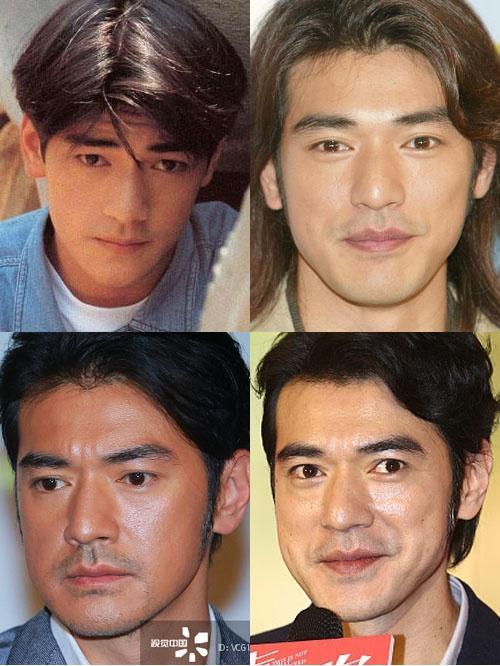 男星颜值发展史，郭德纲完胜黄晓明金城武，颜值二十多年完全没变