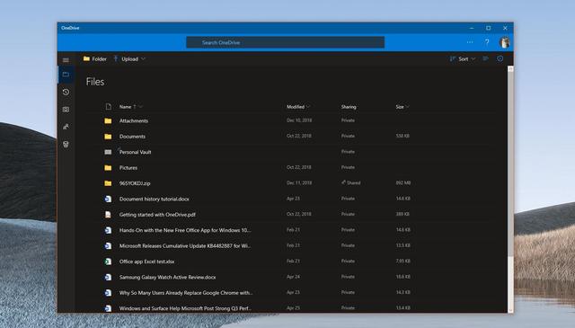 微软：OneDrive文件上传限制扩大至100GB，并终于迎来夜间模式