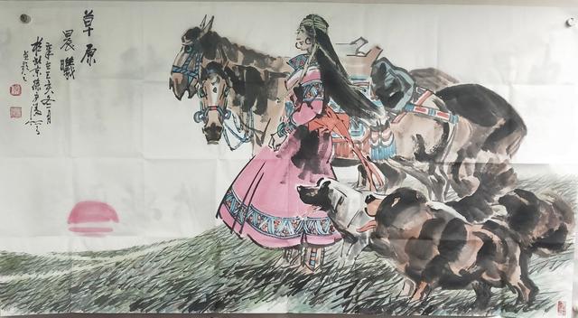 今日八义集  苏北展新容---徐庐陵力作《古镇新姿》丹青焕彩