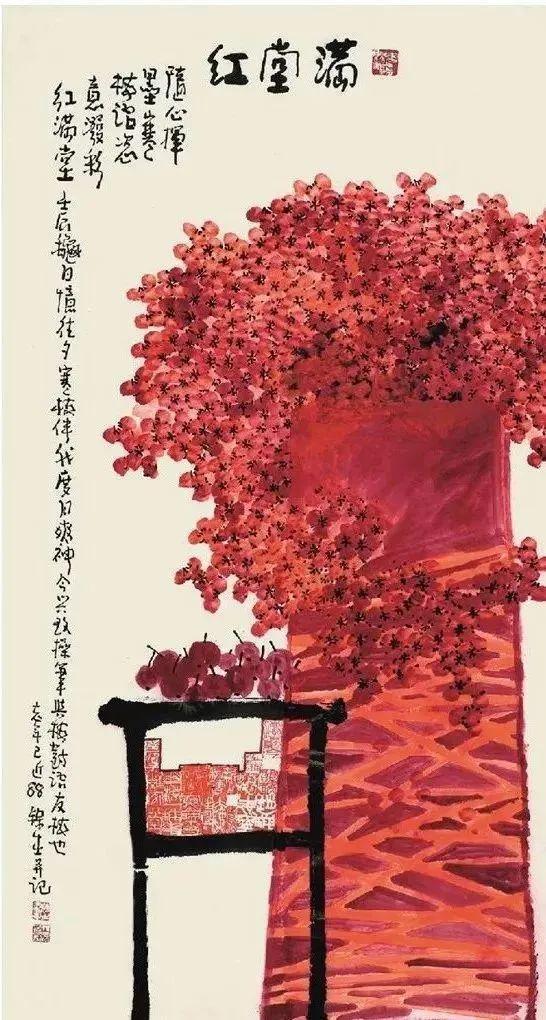 他的画引人遐想，味在笔墨之外