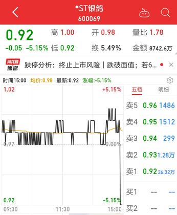 7万股东5分钟崩溃！这只股触发面值退市，业绩巨