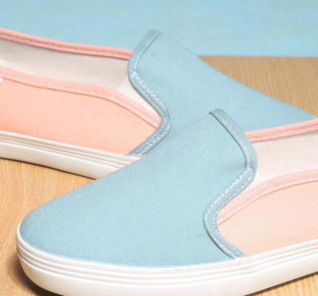 「验货实拍」糖果懒人布鞋